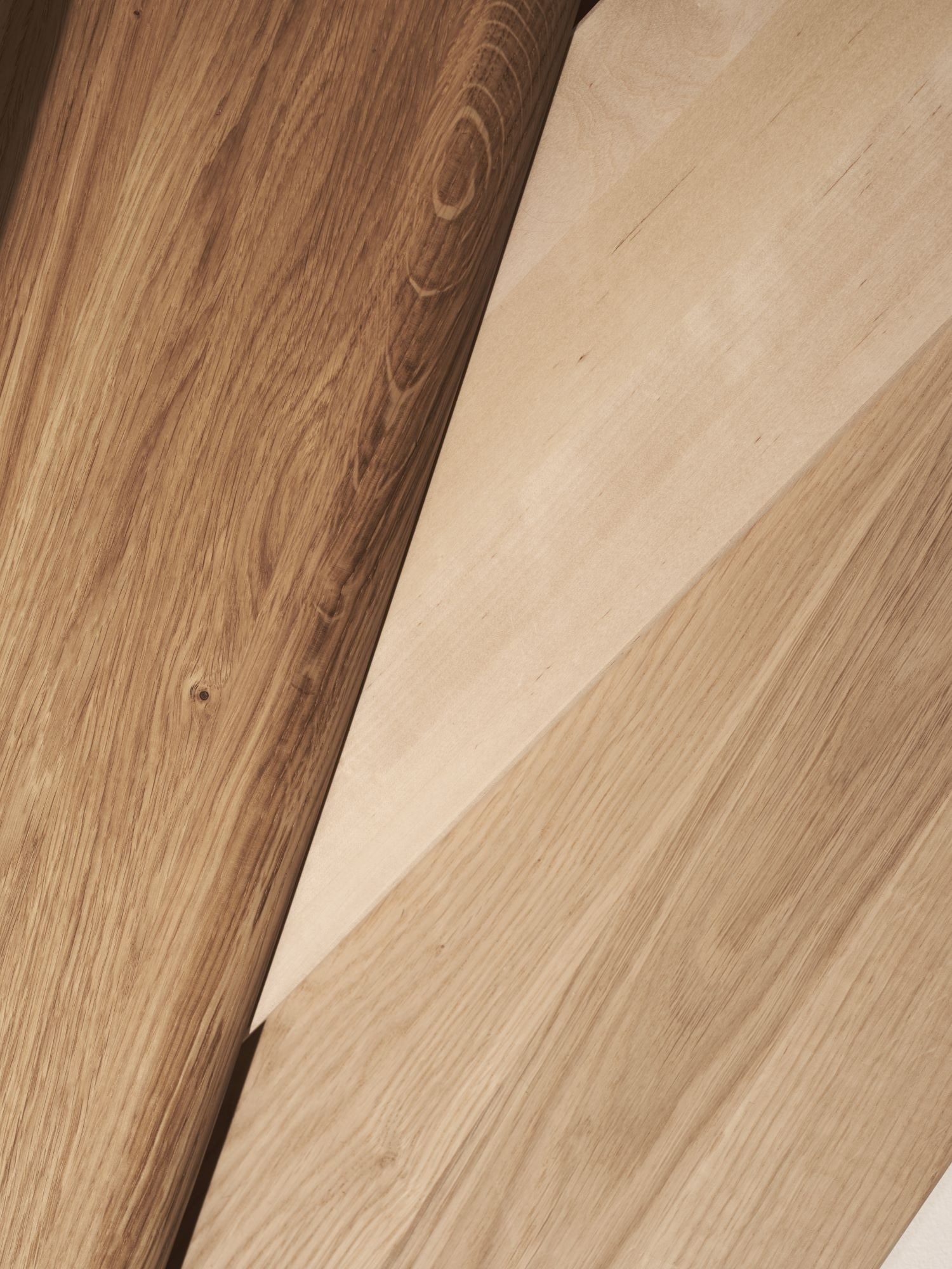 shelves in oak