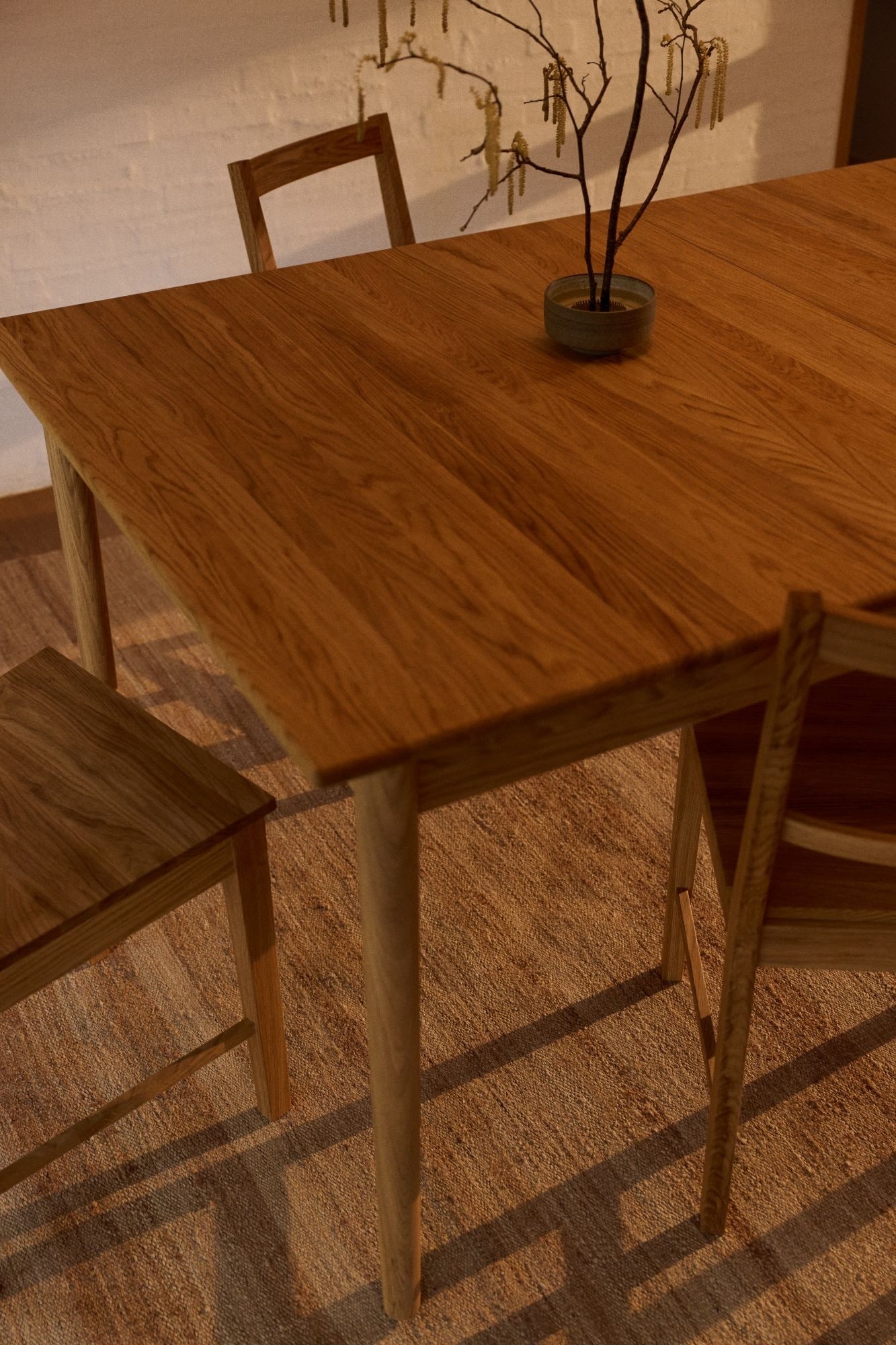 oak dining table and chairs