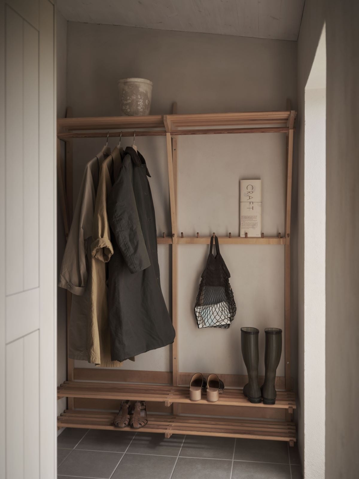 coat and shoe rack