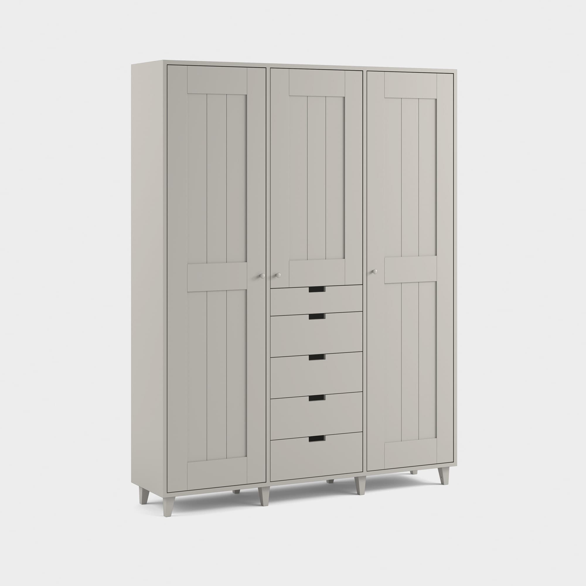 Massiv klädskåp med lådor H10/M111, 38 cm