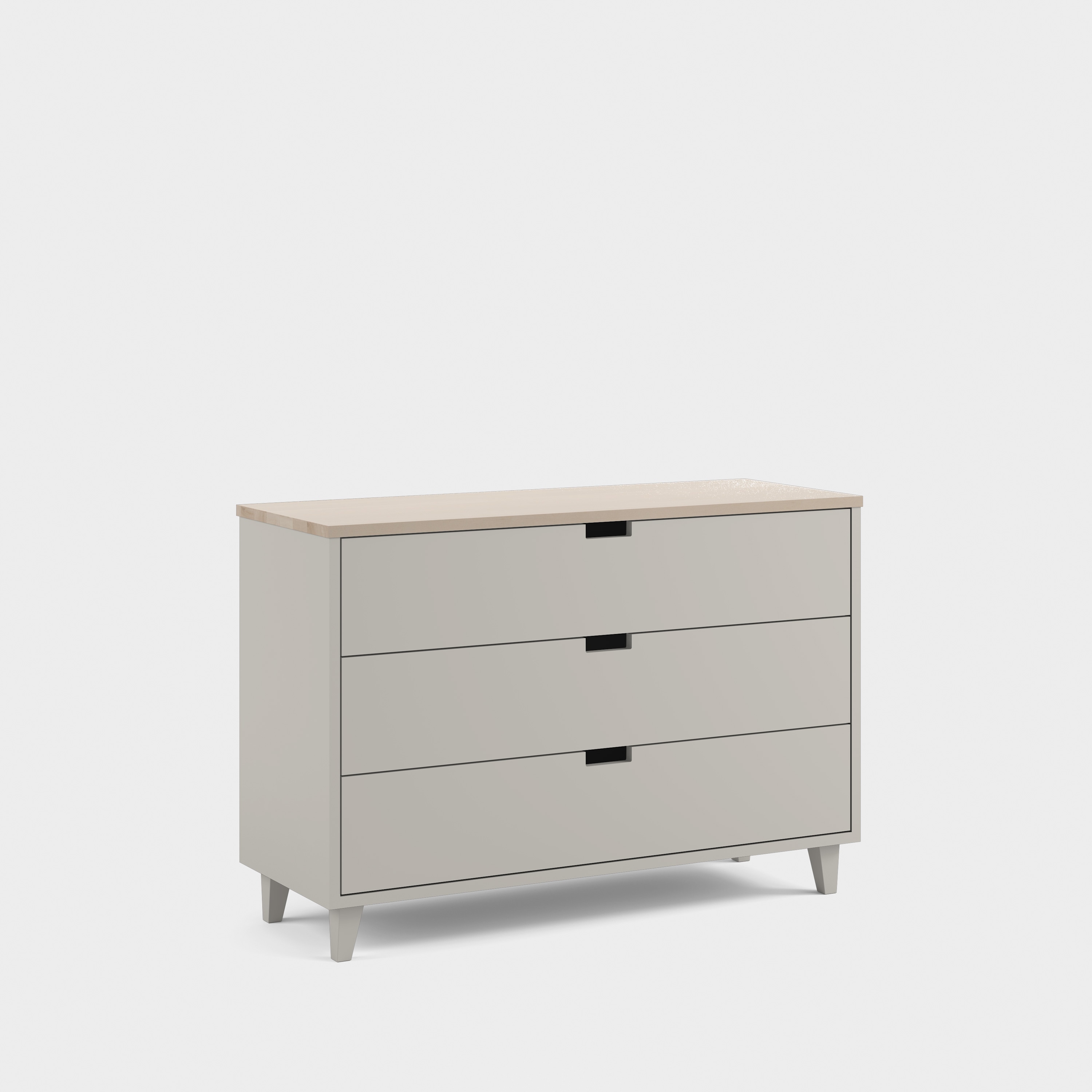 Massiv byrå med 3 lådor H3/M2