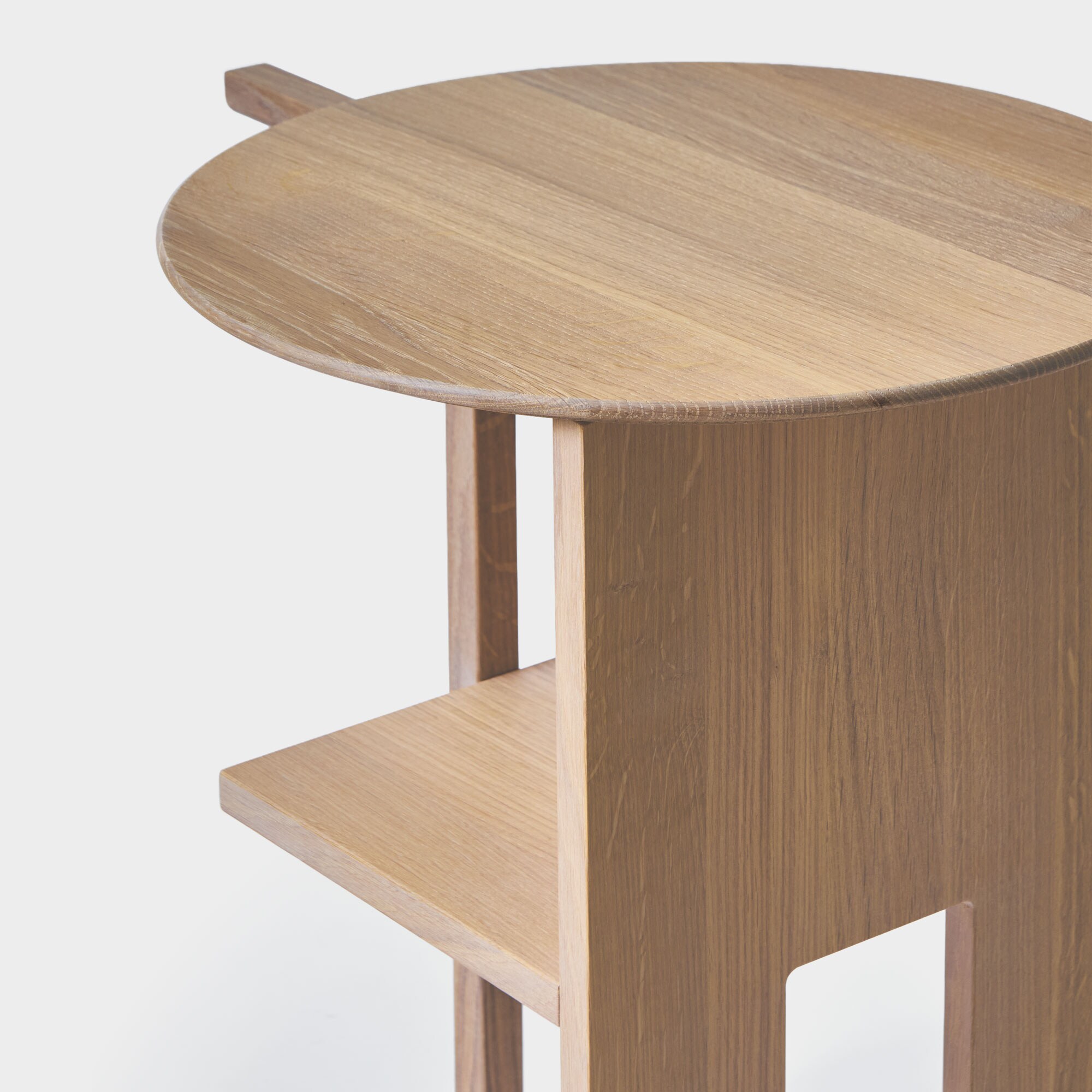 Wheeled Magazine Table Oak