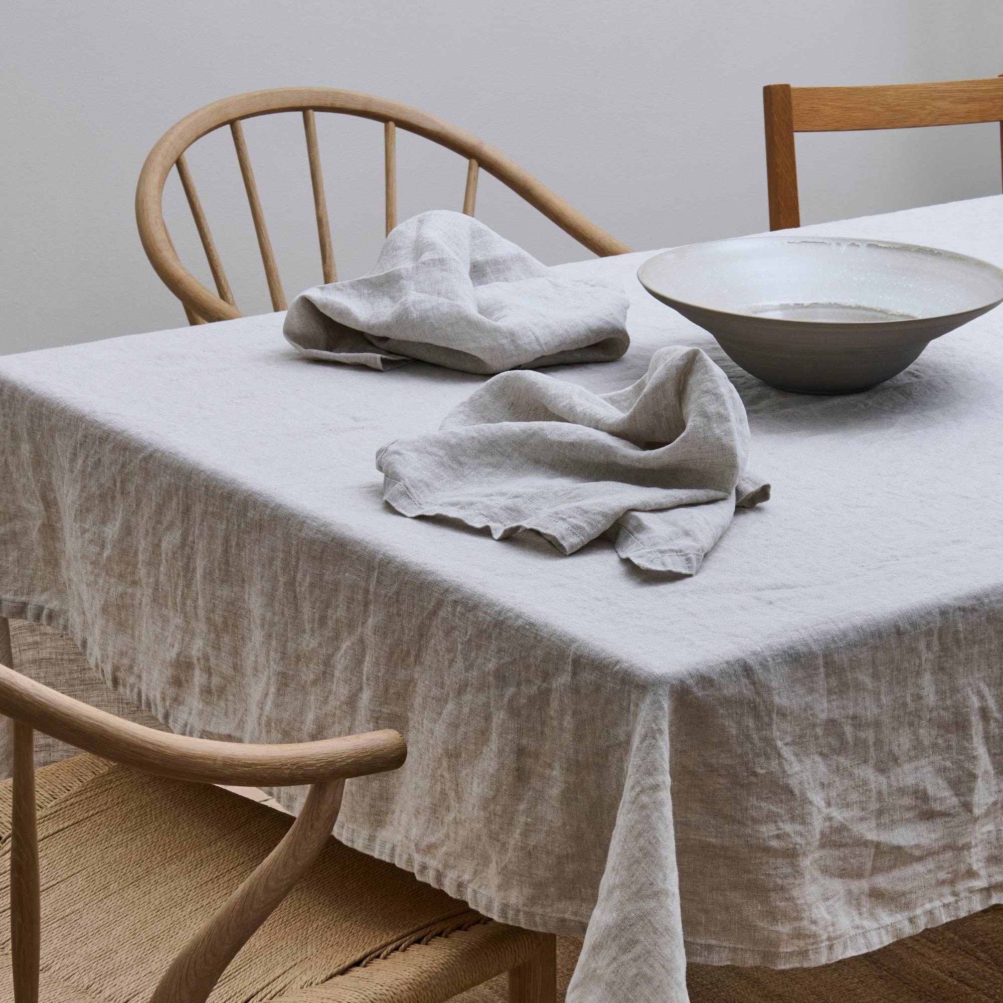 Linen tablecloth Natural 150x340 cm