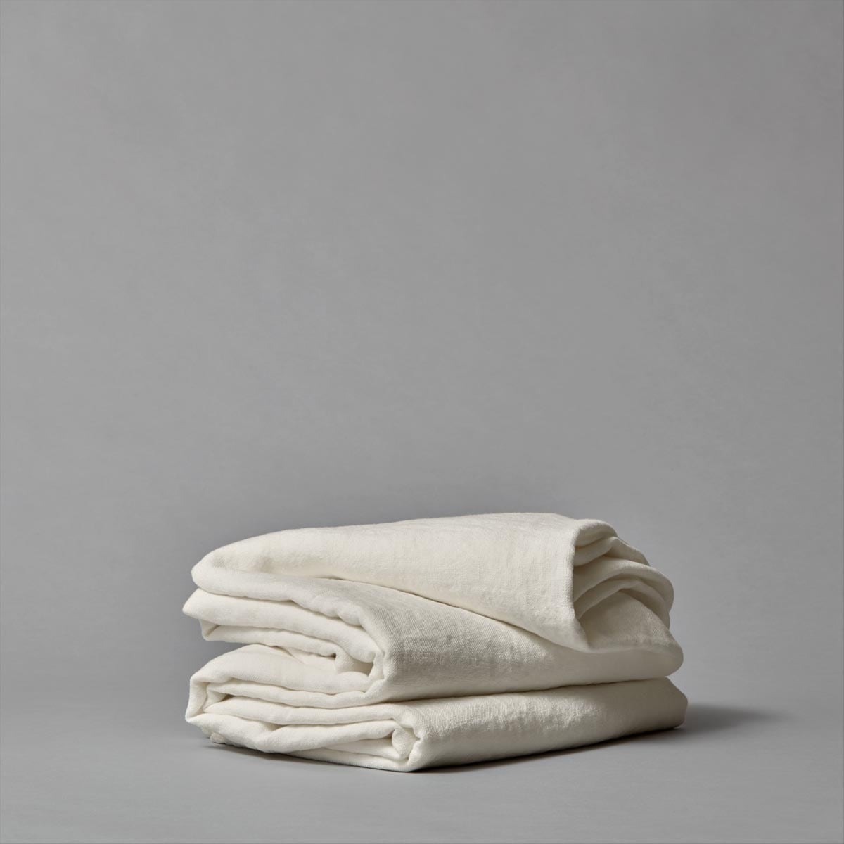 Coarse linen bedspread
